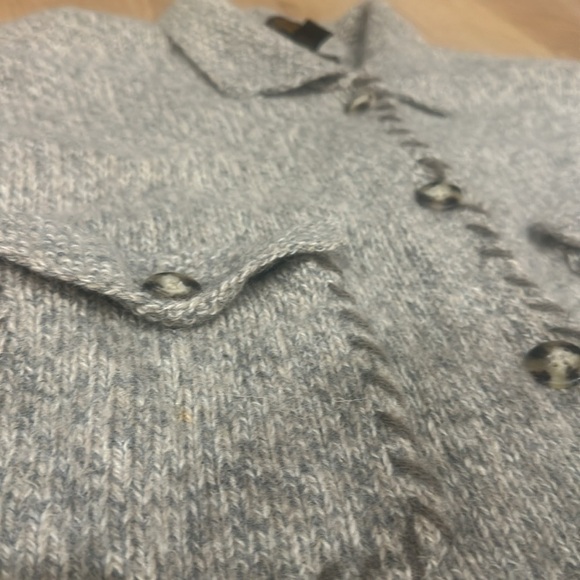 Eddie Bauer gray button wool cardigan XL - Picture 4 of 6